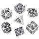 Würfelset Steampunk Clockwork White & black Dice Set (7)