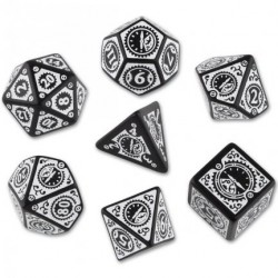 Würfelset Steampunk Clockwork White & black Dice Set (7)