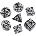 Würfelset Steampunk Clockwork Black & white Dice Set (7)