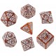 Würfelset Steampunk Clockwork Caramel & white Dice Set (7)