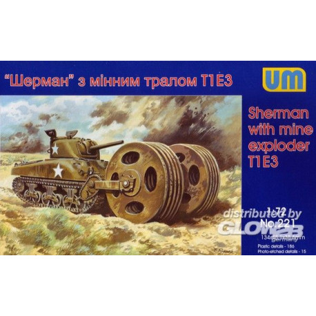 Sherman with mine exploder T1E3 