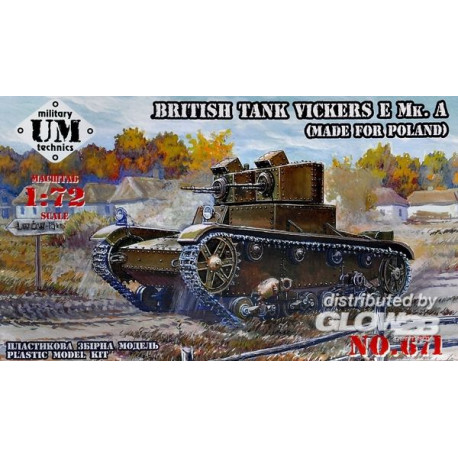 Vickers E Mk.A British tank(made f.Polan rubber tracks