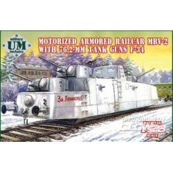 MBV-2 motorized armored railcar w.76,2mm Tank guns F-34