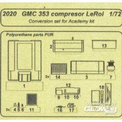 GMC 353 kompresor Le Roi conversion set für Academy Bausatz