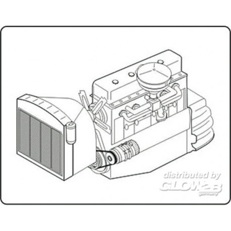 DUKW Engine Set für Italeri Bausatz