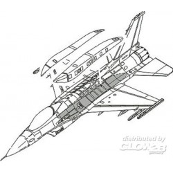 F-16C Conformal Fuel Tank armament für Academy Bausatz