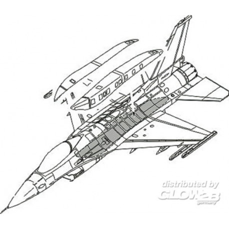 F-16C Conformal Fuel Tank armament für Academy Bausatz