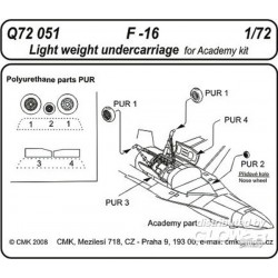 F-16 Light weight Undercarriage für Academy Bausatz