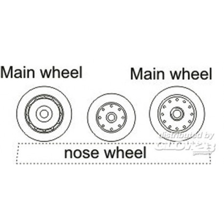 F-8 Crusader wheels for Academy kit