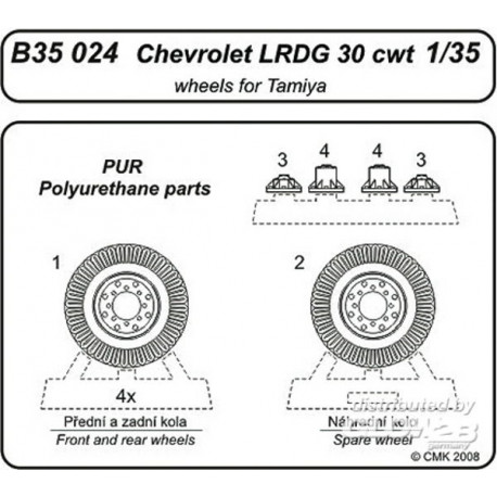 Chevrolet L.R.D.G 3cwt wheels für Tamiya Bausatz