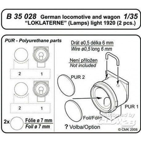 German lokomotive and vagon Loklaterne (Lamps) 1920