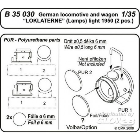 German lokomotive and vagon Loklaterne (Lamps) 1950