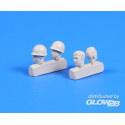 US WWII soldiers head (4 pcs) 