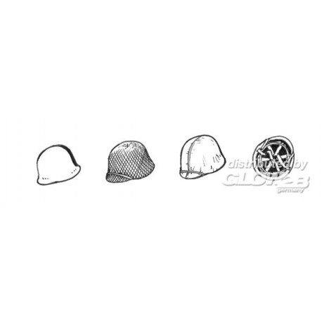 US WWII Helmets (6pcs) 