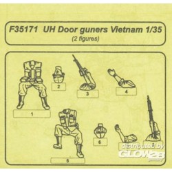 UH Door Gunners Vietnam Resin Figuren