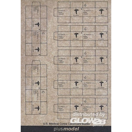 U.S. Medizin-Transp. Kartons WW II 