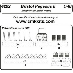 Bristol Pegasus II British radial engine 