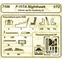 F 117A Nighthawk interior für Academy Bausatz