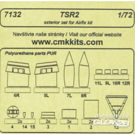 TSR 2 -  exterior set für Airfix Bausatz