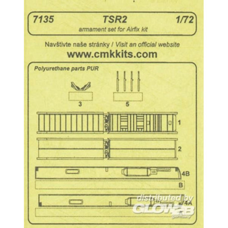 TSR - 2 Armament Set Resin Detail Set für Airfix-Bausatz