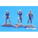 German A4/V2 missile launch platform personnel,WW II (3 Figures)