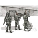 French pilot and two mechanics f.1/72 Special Hobby Mirage F.1C model