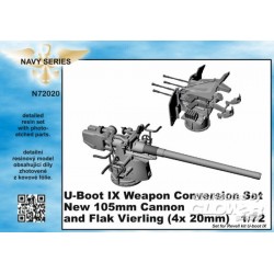 U-Boot IX Weapon Conversion set-new105mm cannon a.Flak Vierling f.Revell kit