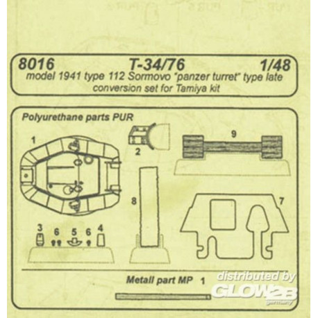 T-34/76 model 1941 112 Sormovo für Tamiya-Bausatz