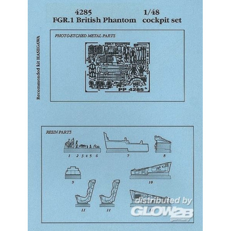 British Phantom FGR.1 Cockpit Set für Hasegawa Bausatz