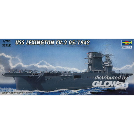 USS Lexington CV-2 05/1942 mit Flugzeugen und Wasserfläche!!!!