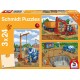 Puzzle Auf der Baustelle 3x24T