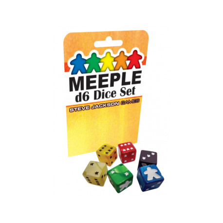 Meeple D6 Dice Set - White - EN