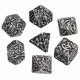 Forest 3D White & black Dice Set (7)