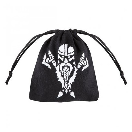 Dwarven Black & white Dice Bag