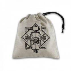 Dwarven Beige & Black Basic Dice Bag