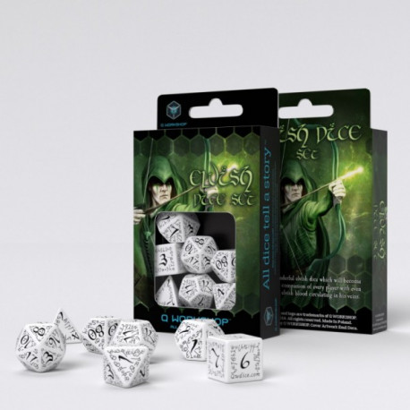 Elvish Dice White/Black (7)