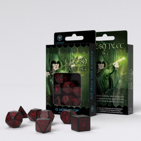 Elvish Dice Black/Red (7)