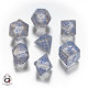 Elvish Dice Transparent/Blue (7)