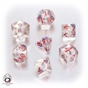 Classic RPG Dice Transparent Blue Red (7)