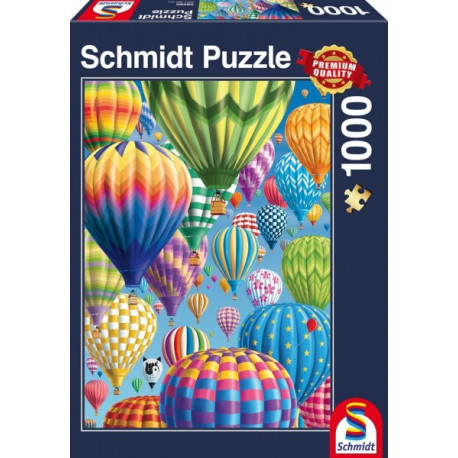 Puzzle: Bunte Ballone im Himmel (1000 Teile)