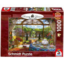 Puzzle: Blick aus dem Wintergarten (1000 Teile)