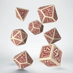 Dwarven Dice Beige/Burgundy (7)