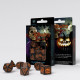 Halloween Pumpkin Black & orange Dice Set (7)