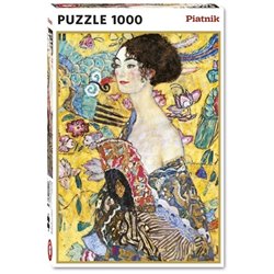 Puzzle: Gustav Klimt, Dame mit Fächer ( 1000 Teile)