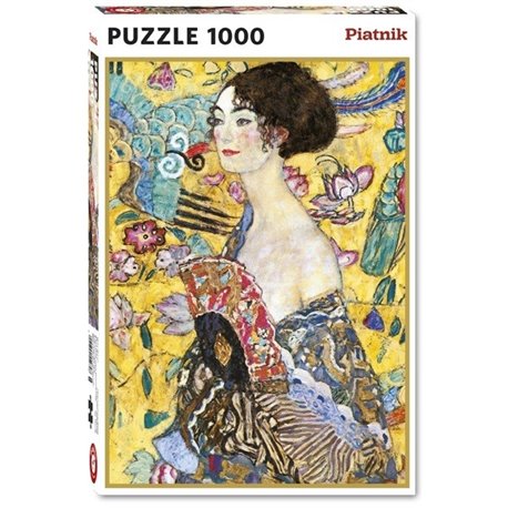 Puzzle: Gustav Klimt, Dame mit Fächer ( 1000 Teile)