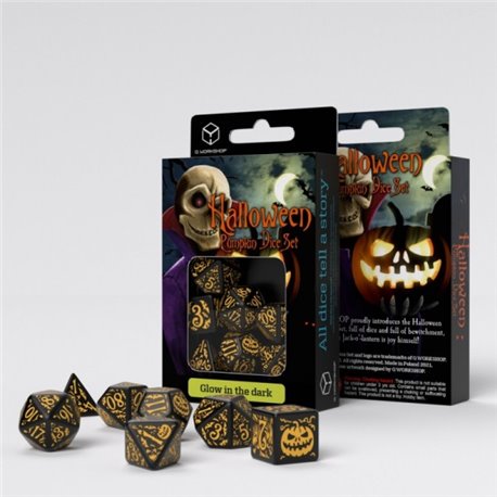 Halloween Pumpkin – Jack O'Lantern Dice Set (7)