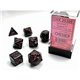 CHX25308 Translucent Polyhedral Pink/white 7-Die Set