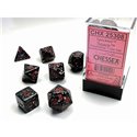 CHX25308 Translucent Polyhedral Pink/white 7-Die Set