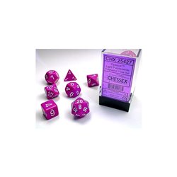 CHX25427 Opaque Polyhedral Light Purple white 7-Die Set