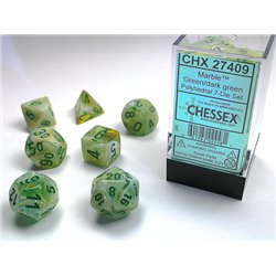 CHX27409 Marble Polyhedral Green dark green 7-Die Set